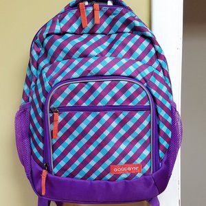 Kids Purple Gingham Backpack